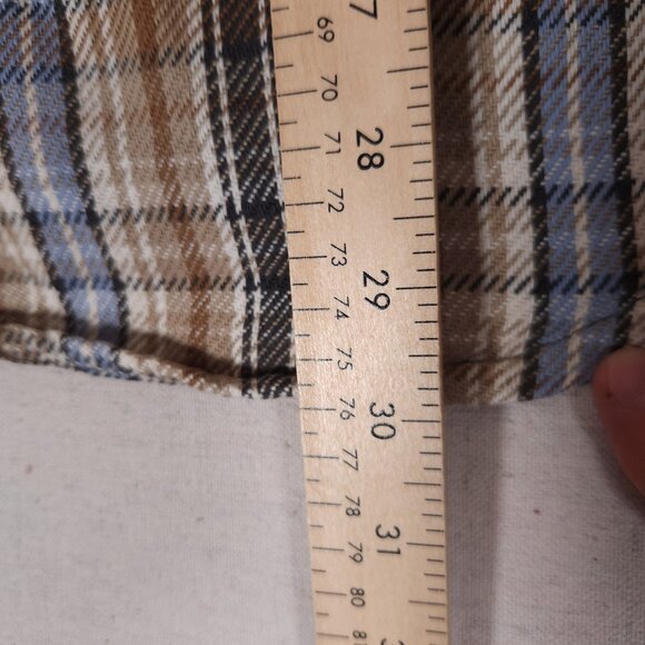 Vintage Five Brother Plaid Button Shirt Mens Medium Tall  Pockets Heavy Duty USA - Picture 7 of 16
